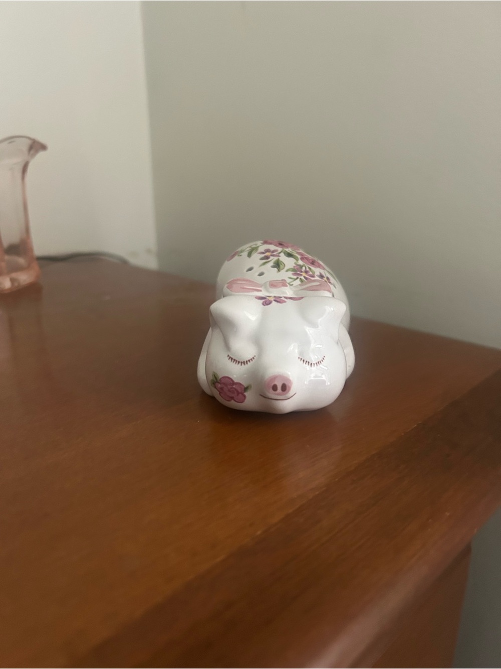 Porcelain Sleeping Pig Pomander
